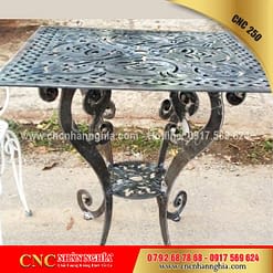 bàn ghế hoa văn sắt cnc 250