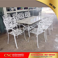 bàn ghế sắt mỹ nghệ cnc 289