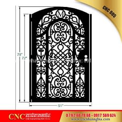cửa cổng sắt mỹ thuật cnc 005