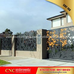 mẫu hàng rào sắt mỹ thuật 166