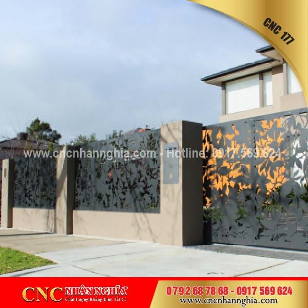 mẫu hàng rào sắt mỹ thuật 177